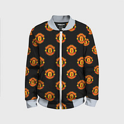 Бомбер детский Manchester United Pattern, цвет: 3D-серый