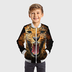Бомбер детский Рык леопарда, цвет: 3D-белый — фото 2