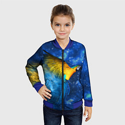 Бомбер детский Космический попугай, цвет: 3D-синий — фото 2