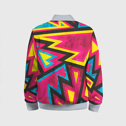 Детский бомбер Геометрия / 3D-Серый – фото 2