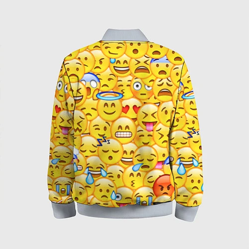 Детский бомбер Emoji / 3D-Серый – фото 2