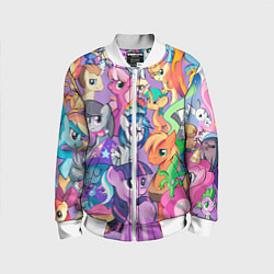 Бомбер детский My Little Pony, цвет: 3D-белый