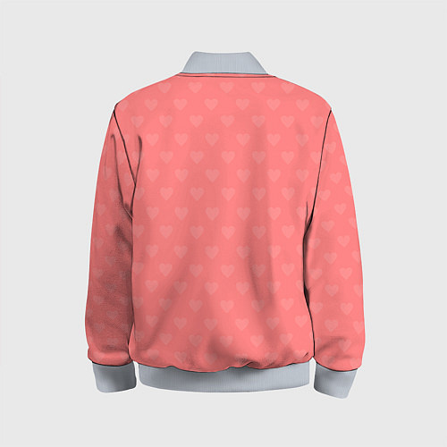 Детский бомбер Влюбленные пингвины / 3D-Серый – фото 2