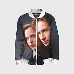 Бомбер детский Скалли и Малдер, цвет: 3D-белый