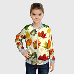 Бомбер детский Осень, цвет: 3D-серый — фото 2