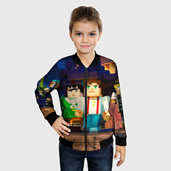 Бомбер детский Minecraft Men's, цвет: 3D-черный — фото 2
