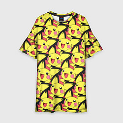 Платье клеш для девочки Pikachu, цвет: 3D-принт