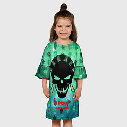 Платье клеш для девочки Suicide Squad: Slipknot, цвет: 3D-принт — фото 2