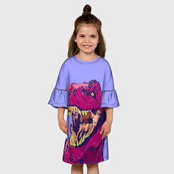 Платье клеш для девочки Rex, цвет: 3D-принт — фото 2