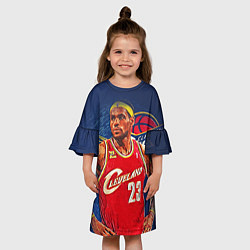 Платье клеш для девочки LeBron 23: Cleveland, цвет: 3D-принт — фото 2