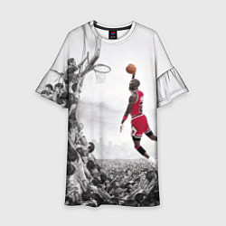 Платье клеш для девочки Michael Jordan NBA, цвет: 3D-принт
