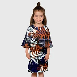 Платье клеш для девочки Гавайи, цвет: 3D-принт — фото 2