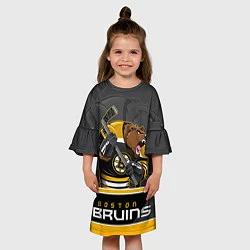 Платье клеш для девочки Boston Bruins, цвет: 3D-принт — фото 2