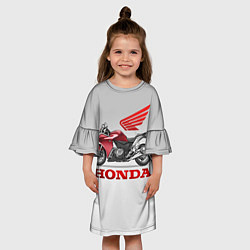 Платье клеш для девочки Honda 2, цвет: 3D-принт — фото 2
