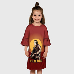 Платье клеш для девочки Stalin: Ill Be Back, цвет: 3D-принт — фото 2