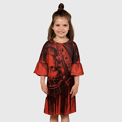 Платье клеш для девочки Saw Trap, цвет: 3D-принт — фото 2