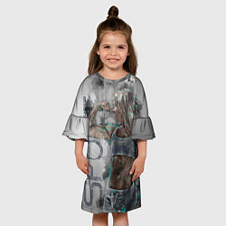 Платье клеш для девочки Фитоняшка, цвет: 3D-принт — фото 2