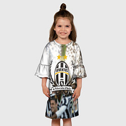 Платье клеш для девочки Juventus5, цвет: 3D-принт — фото 2