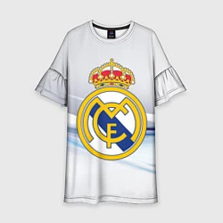 Платье клеш для девочки Реал Мадрид, цвет: 3D-принт