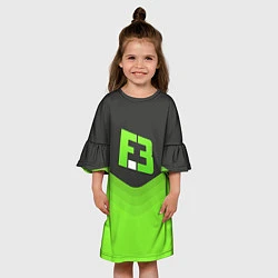 Платье клеш для девочки FlipSid3 Uniform, цвет: 3D-принт — фото 2