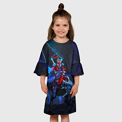 Платье клеш для девочки Disruptor Lightning, цвет: 3D-принт — фото 2