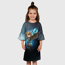 Платье клеш для девочки Skywrath Mage: Wings, цвет: 3D-принт — фото 2