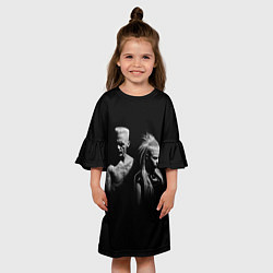 Платье клеш для девочки Die Antwoord: Black, цвет: 3D-принт — фото 2
