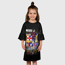 Платье клеш для девочки Messi FCB, цвет: 3D-принт — фото 2