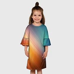 Платье клеш для девочки Стильный окрас, цвет: 3D-принт — фото 2