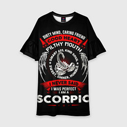 Платье клеш для девочки I am a Scorpio, цвет: 3D-принт