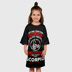 Платье клеш для девочки I am a Scorpio, цвет: 3D-принт — фото 2