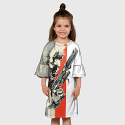 Платье клеш для девочки Metal gear solid 3, цвет: 3D-принт — фото 2
