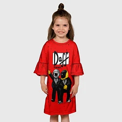 Платье клеш для девочки Daff Punk, цвет: 3D-принт — фото 2