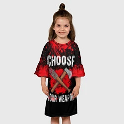Платье клеш для девочки Choose Your Weapon, цвет: 3D-принт — фото 2