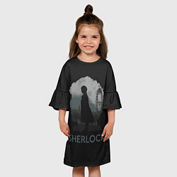Платье клеш для девочки Sherlock World, цвет: 3D-принт — фото 2