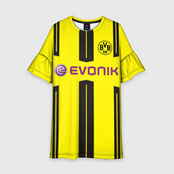 Платье клеш для девочки BVB: Marco Reus, цвет: 3D-принт