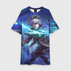 Платье клеш для девочки Ezreal, цвет: 3D-принт