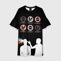 Платье клеш для девочки Twenty one pilots, цвет: 3D-принт