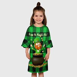 Платье клеш для девочки Ирландия, цвет: 3D-принт — фото 2