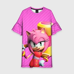 Платье клеш для девочки Amy Rose, цвет: 3D-принт