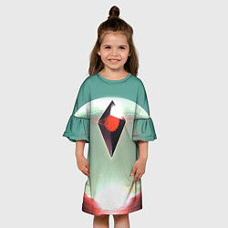 Платье клеш для девочки No Mans Sky, цвет: 3D-принт — фото 2