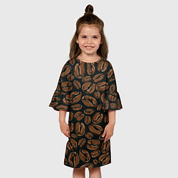 Платье клеш для девочки Арабика, цвет: 3D-принт — фото 2
