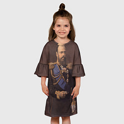 Платье клеш для девочки Александр III Миротворец, цвет: 3D-принт — фото 2