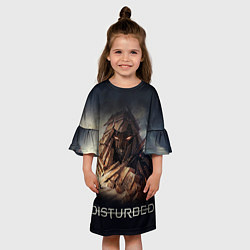 Платье клеш для девочки Disturbed: Skull Mountain, цвет: 3D-принт — фото 2