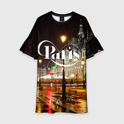 Платье клеш для девочки Night Paris, цвет: 3D-принт