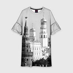 Платье клеш для девочки Москва: Кремль, цвет: 3D-принт