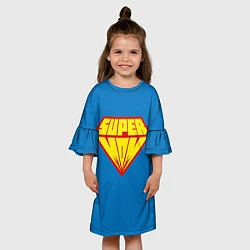 Платье клеш для девочки Супермама, цвет: 3D-принт — фото 2