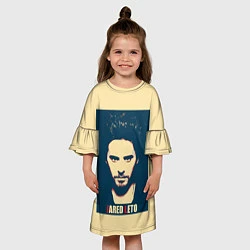 Платье клеш для девочки Jared Leto, цвет: 3D-принт — фото 2