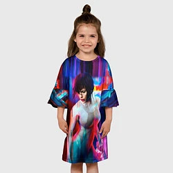 Платье клеш для девочки Ghost In The Shell 13, цвет: 3D-принт — фото 2