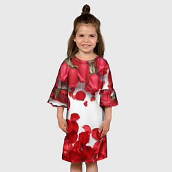 Платье клеш для девочки Сильные чуства, цвет: 3D-принт — фото 2